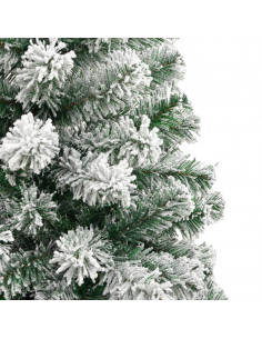 Albero Natale Artificiale Incernierato con Neve Fioccata 240 cm