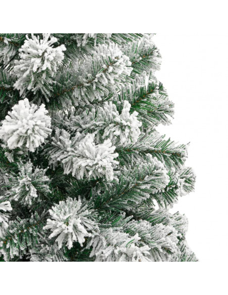 Albero Natale Artificiale Incernierato con Neve Fioccata 240 cm