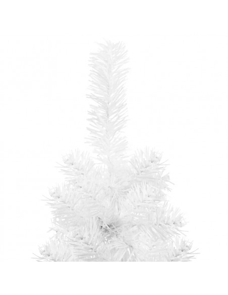 Albero Natale Artificiale Sottile a Metà Supporto Bianco 120 cm