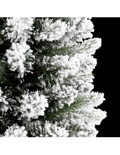 Albero Natale Artificiale Sottile Neve Floccata 120cm PVC e PE