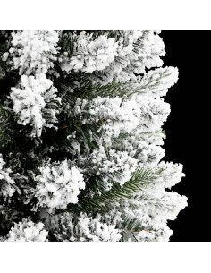 Albero Natale Artificiale Sottile Neve Floccata 180cm PVC e PE