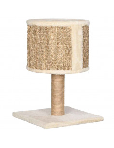 Albero per Gatti con Casetta e Palo Tiragraffi 52 cm in Giunco