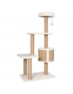 Albero per Gatti con Palo Tiragraffi 123 cm in Giunco