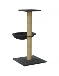 Albero per Gatti con Palo Tiragraffi Sisal Grigio Scuro 74 cm