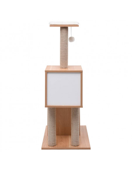 Albero per Gatti con Tappeto Tiragraffi in Sisal 104 cm