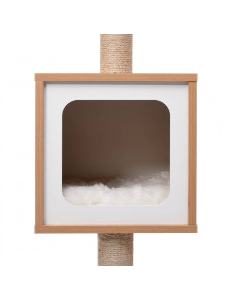 Albero per Gatti con Tappeto Tiragraffi in Sisal 123 cm