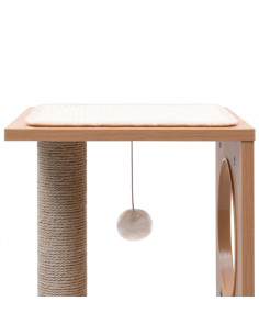 Albero per Gatti con Tappeto Tiragraffi in Sisal 60 cm