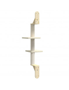Albero per Gatti con Tiragraffi a Parete Crema 108 cm