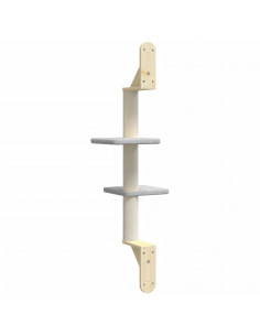 Albero per Gatti con Tiragraffi a Parete Grigio Chiaro 108 cm