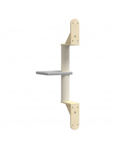 Albero per Gatti con Tiragraffi a Parete Grigio Chiaro 85,5 cm