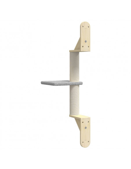 Albero per Gatti con Tiragraffi a Parete Grigio Chiaro 85,5 cm