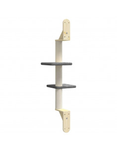 Albero per Gatti con Tiragraffi a Parete Grigio Scuro 108 cm