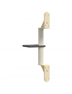 Albero per Gatti con Tiragraffi a Parete Grigio Scuro 85,5 cm
