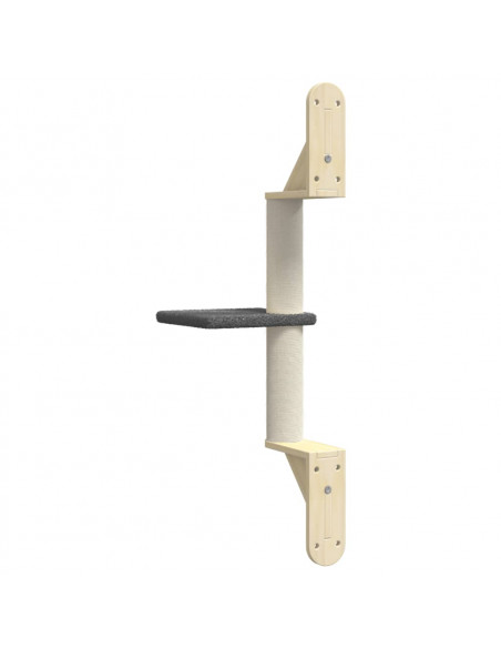 Albero per Gatti con Tiragraffi a Parete Grigio Scuro 85,5 cm