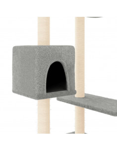 Albero per Gatti con Tiragraffi Grigio Chiaro 82 cm