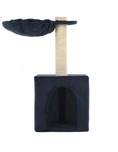 Albero per Gatti con Tiragraffi in Sisal 105 cm Blu
