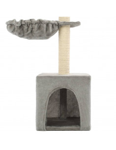 Albero per Gatti con Tiragraffi in Sisal 105 cm Grigio