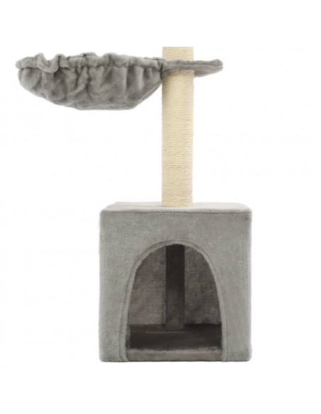 Albero per Gatti con Tiragraffi in Sisal 105 cm Grigio