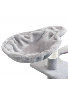 Albero per Gatti con Tiragraffi in Sisal 150 cm Grigio