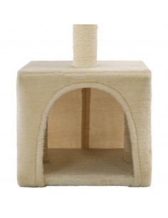 Albero per Gatti con Tiragraffi in Sisal 55 cm Beige