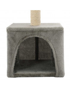 Albero per Gatti con Tiragraffi in Sisal 55 cm Grigio