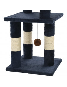 Albero per Gatti con Tiragraffi in Sisal 65 cm Blu