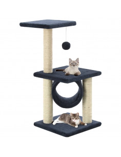 Albero per Gatti con Tiragraffi in Sisal 65 cm Blu Scuro