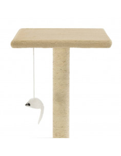 Albero per Gatti con Tiragraffi in Sisal 95 cm Beige