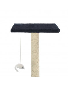 Albero per Gatti con Tiragraffi in Sisal 95 cm Blu Scuro