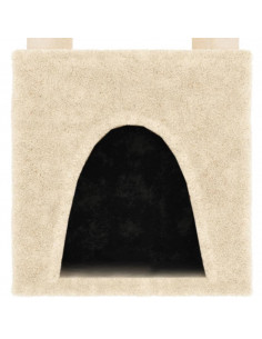 Albero per Gatti con Tiragraffi in Sisal Crema 147 cm