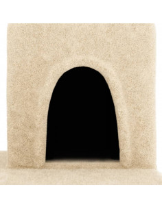 Albero per Gatti con Tiragraffi in Sisal Crema 154 cm