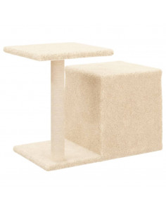 Albero per Gatti con Tiragraffi in Sisal Crema 50,5 cm