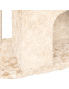 Albero per Gatti con Tiragraffi in Sisal Crema 51 cm