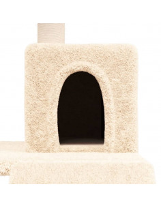 Albero per Gatti con Tiragraffi in Sisal Crema 82 cm