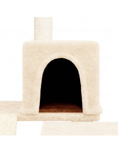 Albero per Gatti con Tiragraffi in Sisal Crema 82 cm