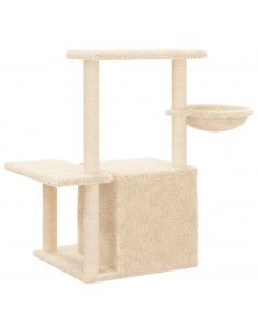 Albero per Gatti con Tiragraffi in Sisal Crema 83 cm