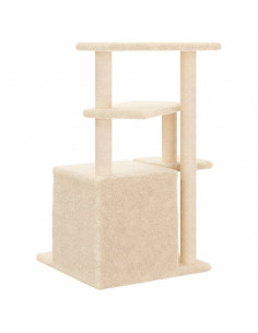 Albero per Gatti con Tiragraffi in Sisal Crema 83,5 cm