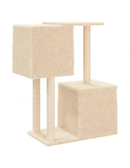 Albero per Gatti con Tiragraffi in Sisal Crema 86 cm