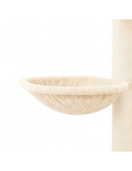 Albero per Gatti con Tiragraffi in Sisal Crema 94 cm
