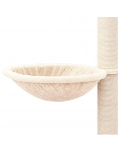 Albero per Gatti con Tiragraffi in Sisal Crema 94,5 cm
