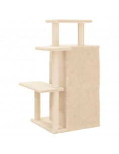 Albero per Gatti con Tiragraffi in Sisal Crema 97 cm