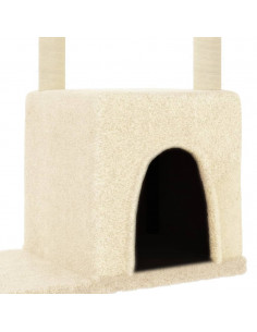 Albero per Gatti con Tiragraffi in Sisal Crema 97,5 cm