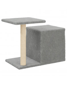 Albero per Gatti con Tiragraffi in Sisal Grigio Chiaro 50,5 cm
