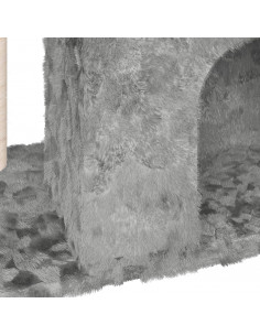 Albero per Gatti con Tiragraffi in Sisal Grigio Chiaro 51 cm