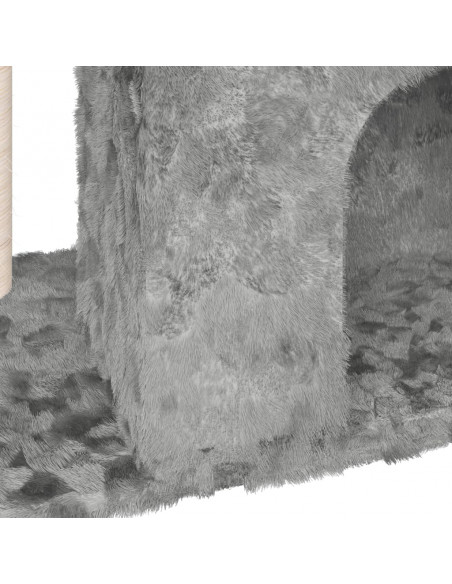 Albero per Gatti con Tiragraffi in Sisal Grigio Chiaro 51 cm