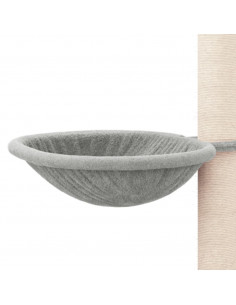 Albero per Gatti con Tiragraffi in Sisal Grigio Chiaro 94,5 cm