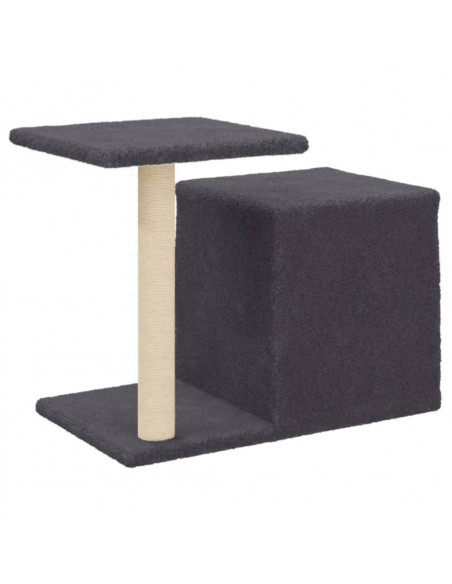 Albero per Gatti con Tiragraffi in Sisal Grigio Scuro 50,5 cm