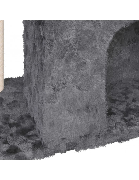 Albero per Gatti con Tiragraffi in Sisal Grigio Scuro 51 cm
