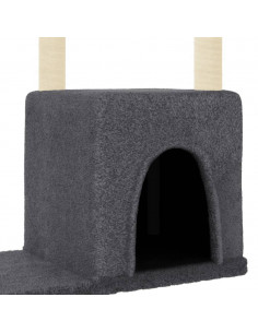 Albero per Gatti con Tiragraffi in Sisal Grigio Scuro 97,5 cm