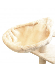 Albero per Gatti con Tiragraffi Sisal 150 cm Beige